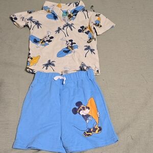 Disney Blue and White Kids Matching Set
